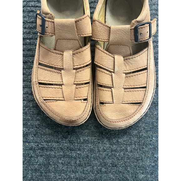 Birkenstock Footprints Tan Leather Fisherman Shoes Mary Jane EU 41 US 10 Women G - Picture 4 of 13